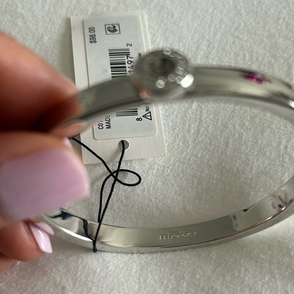 COACH • Silver/Diamond Bangle Bracelet • - Picture 5 of 6